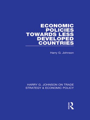 cover image of Economic Policies Towards Less Developed Countries